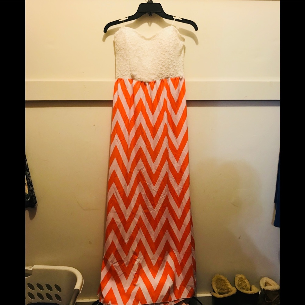 Strapless maxi dress